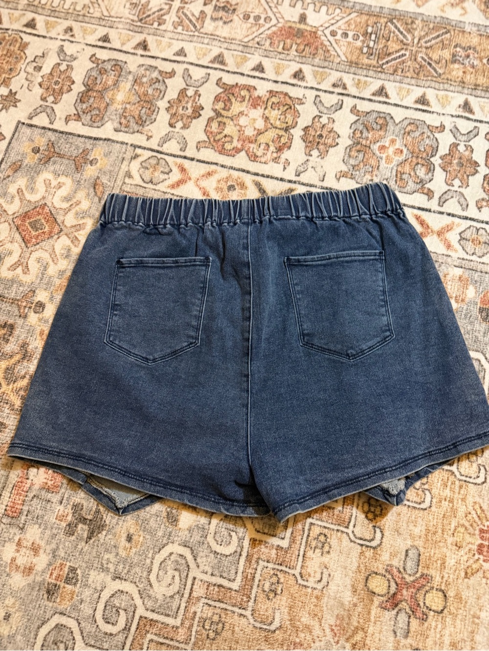 Amazon Essentials Blue Denim Skort with Overlap Front - Picture 2 of 8
